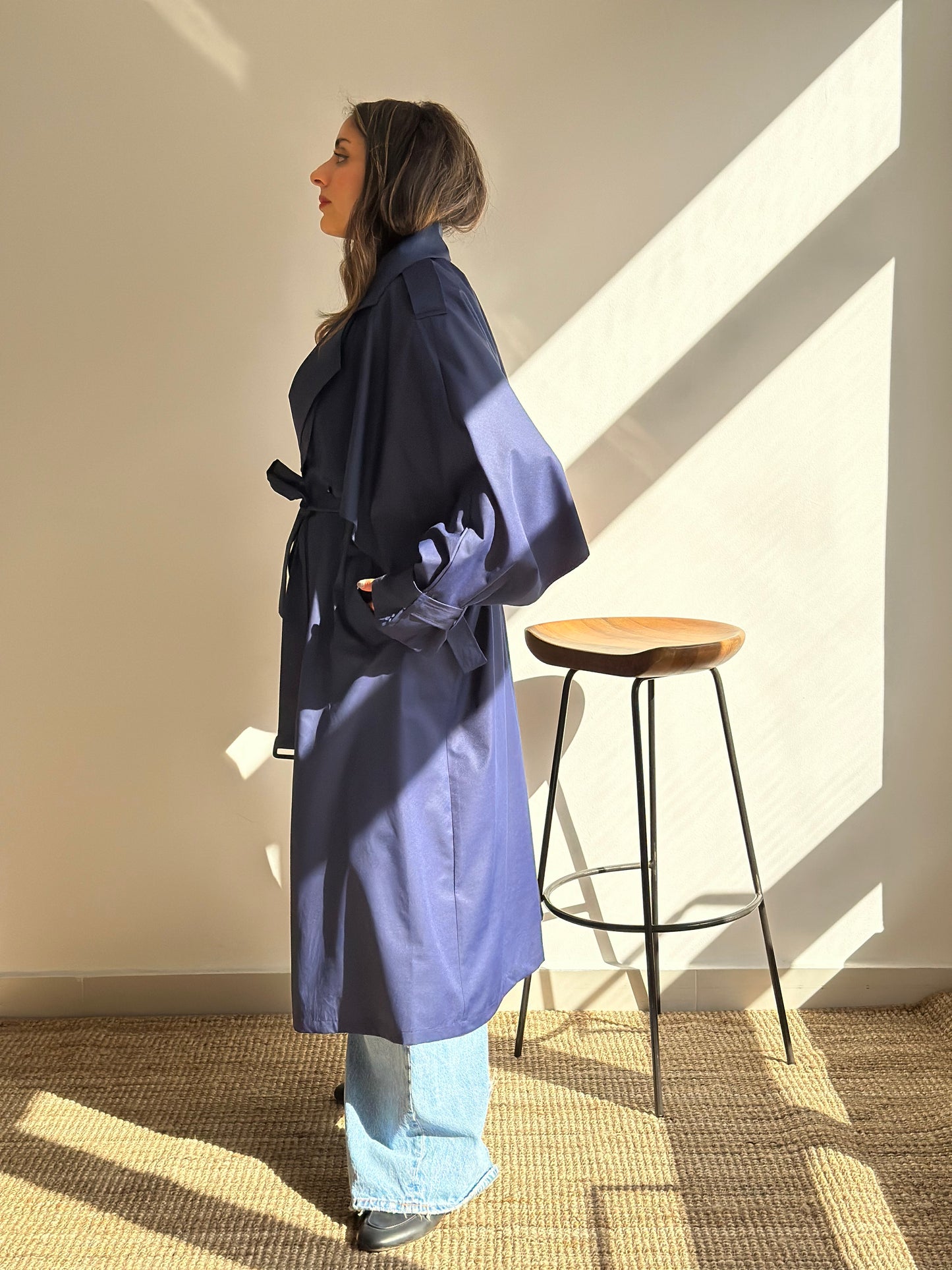 Navy summer trench
