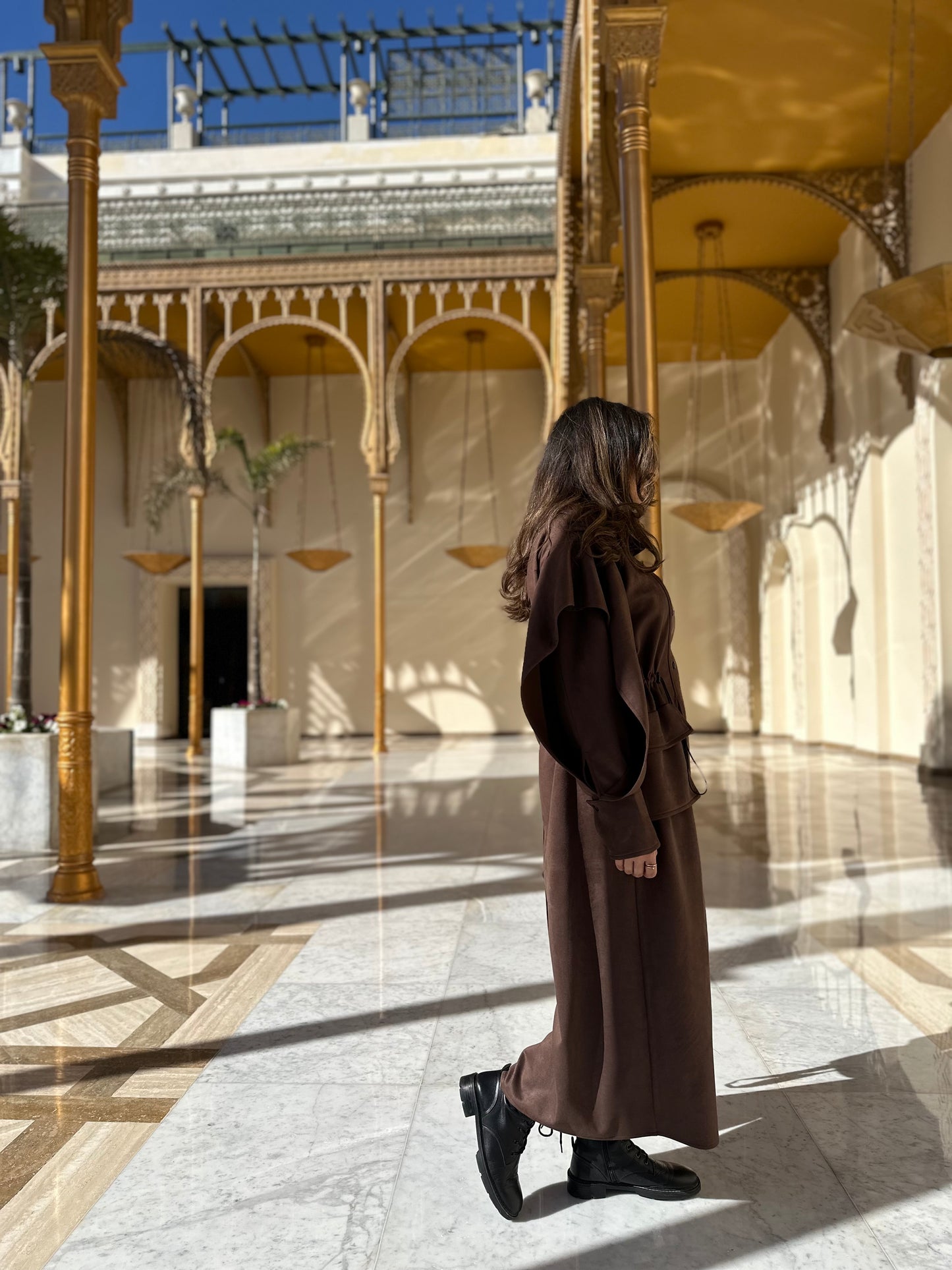 Attico Suede Trench ترينش شاموا بني