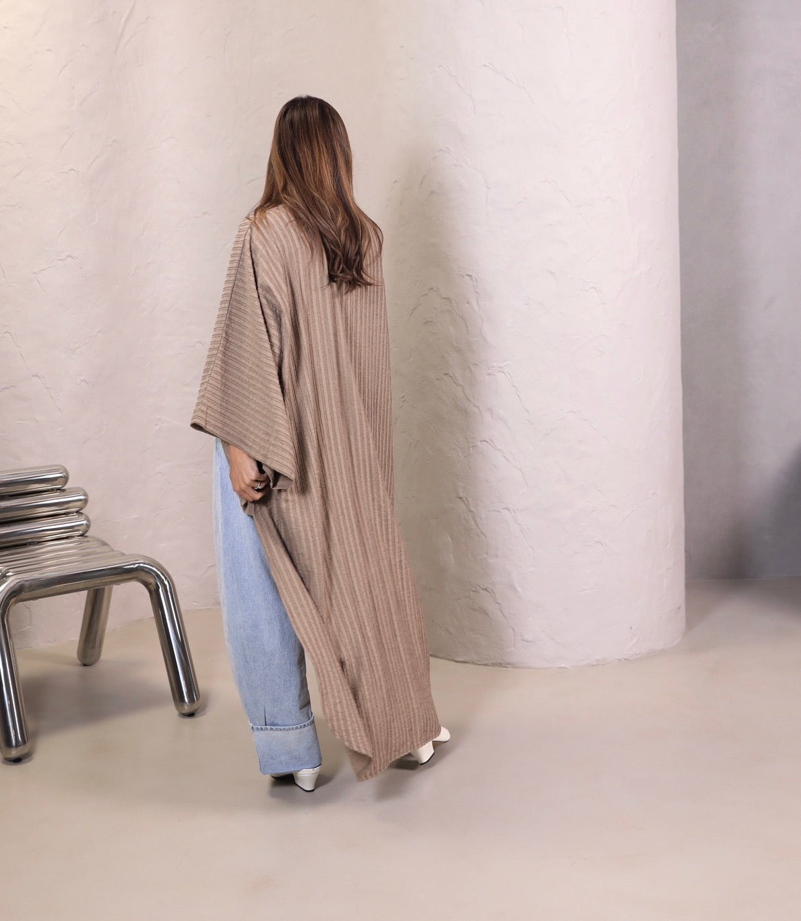 Summer Biege Moderna Bisht | بشت موديرنا بيج صيفي