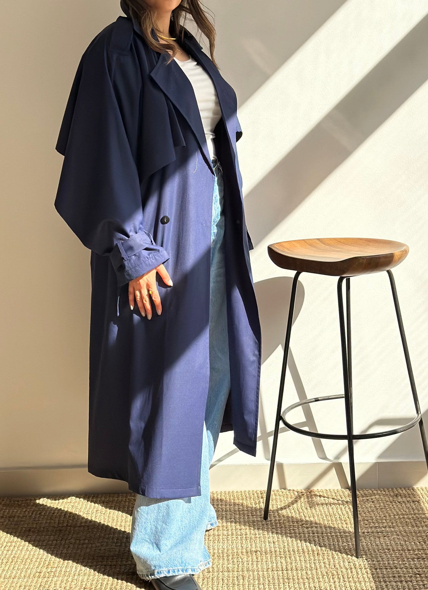Navy summer trench