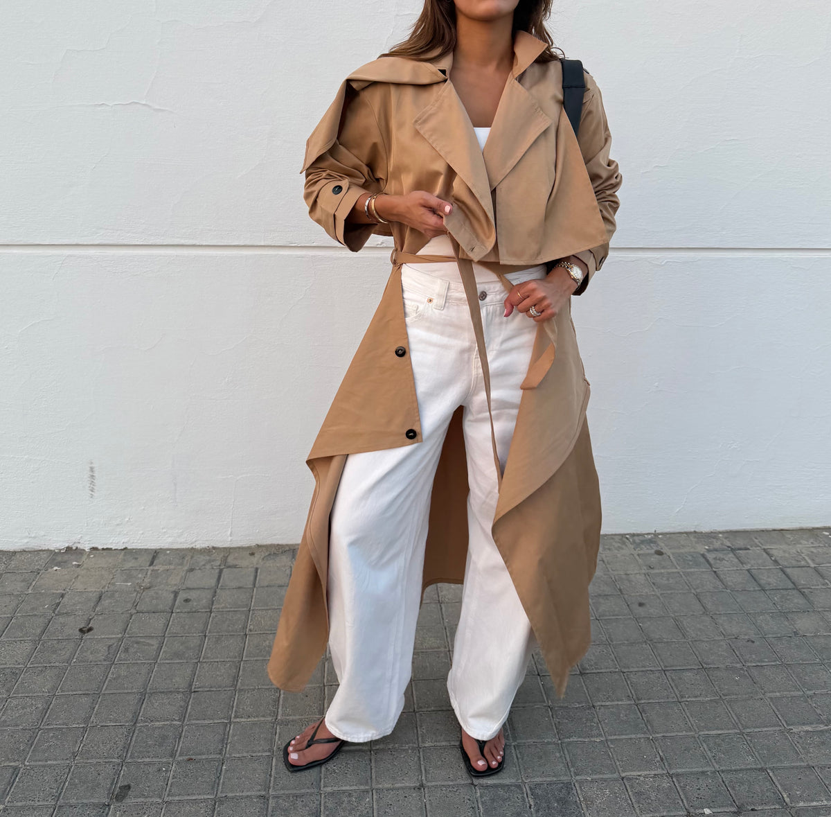 Khaki trenchi coat | كوت ترينشي خاكي