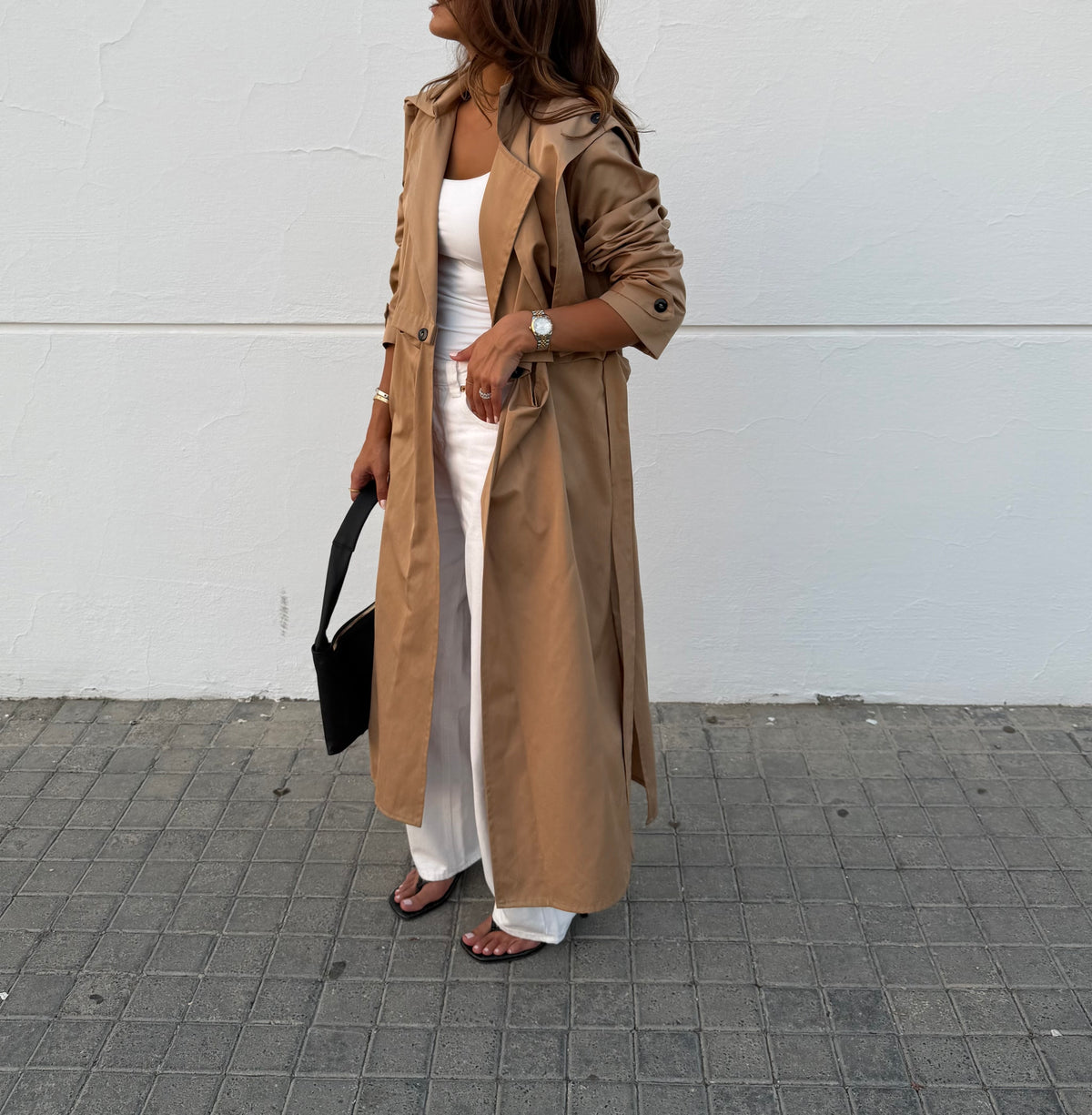 Khaki trenchi coat | كوت ترينشي خاكي