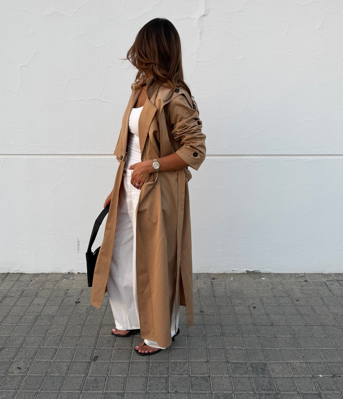 Khaki trenchi coat | كوت ترينشي خاكي